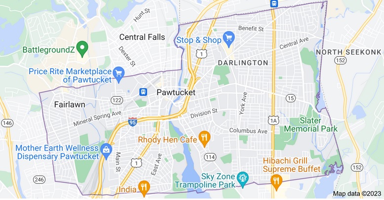 map of pawtucket